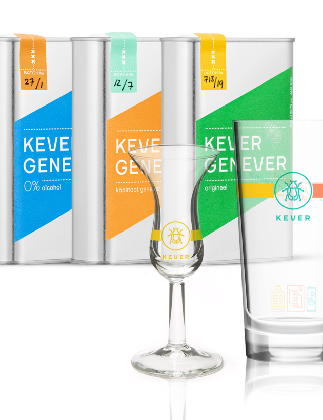 three kever products plus glasses