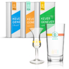 three Kever products + glasses