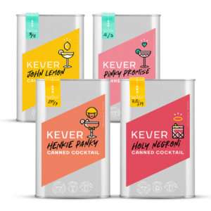 all four Kever Canned cocktails